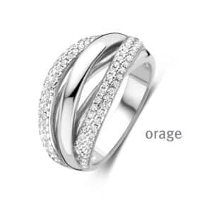 RING  Orage  BB053 zilver 925 rhod  zirconium    kleurloos