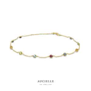 Armband  Aucielle  goud 18 kt,  geel goud,  Amethist Topaas Citrien - Peridot