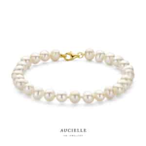 Armband  Aucielle  goud 18 kt,  geel goud,  ZW Parel