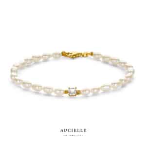 Armband  Aucielle  goud 18 kt,  geel goud,  Topaas Parel