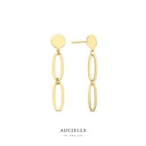 Oorringen  Aucielle  goud 18 kt,  geel goud,