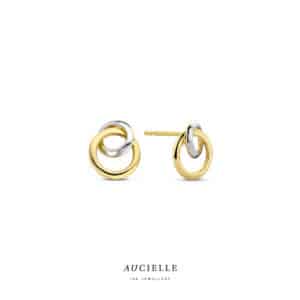 Oorringen  Aucielle  goud 18 kt,  geel en wit goud,  geen stenen
