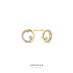 Oorringen  Aucielle  goud 18 kt,  geel goud,  0.050 ct Nat. Diamant