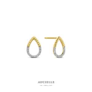 Oorringen  Aucielle  goud 18 kt,  geel goud,  0.050 ct Nat. Diamant