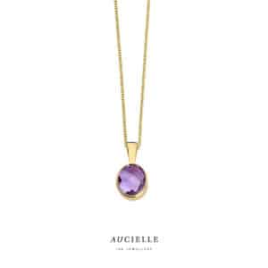 Hanger  Aucielle  goud 18 kt,  geel goud,  Amethist