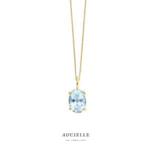 Hanger  Aucielle  goud 18 kt,  geel goud,  Topaas