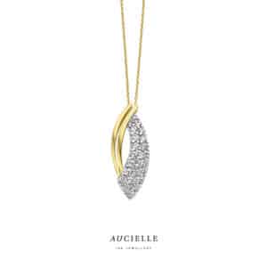 Hanger  Aucielle  goud 18 kt,  geel goud,  zirconium