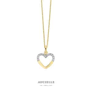 Hanger  Aucielle  goud 18 kt,  geel goud,  zirconium