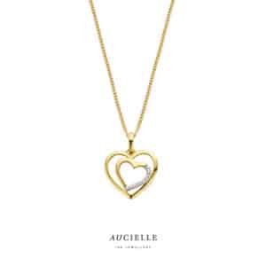 Hanger  Aucielle  goud 18 kt,  geel goud,  zirconium