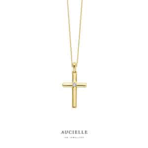 Hanger  Aucielle  goud 18 kt,  geel goud,  0.010 ct Nat. Diamant
