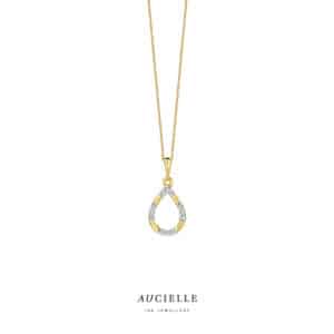 Hanger  Aucielle  goud 18 kt,  geel goud,  0.030 ct Nat. Diamant
