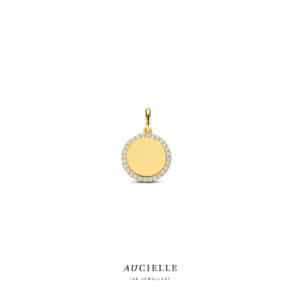 Hanger  Aucielle  goud 18 kt,  geel goud,  zirconium