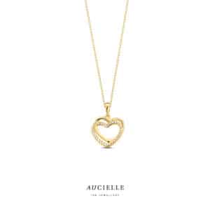 Hanger  Aucielle  goud 18 kt,  geel goud,  zirconium