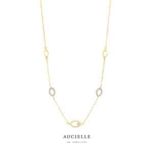 Collier  Aucielle  goud 18 kt,  geel goud,  zirconium