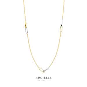 Collier  Aucielle  goud 18 kt,  geel en wit goud,  geen stenen