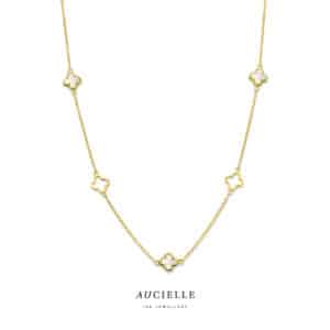 Collier  Aucielle  goud 18 kt,  geel goud,  Parelmoer