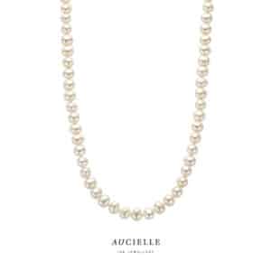 Collier  Aucielle  goud 18 kt,  geel goud,  ZW Parel