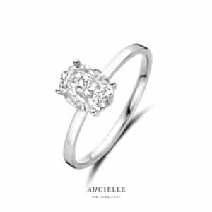 Ring  Aucielle  goud 18 kt,  wit goud,  zirconium