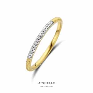 Ring  Aucielle  goud 18 kt,  geel goud,  0.040 ct Nat. Diamant