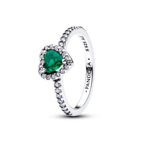 198421C07 Elevated Royal Green Heart Ring