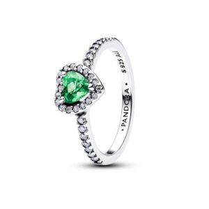 198421C08 Elevated Mint Green Heart Ring