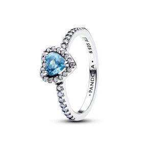 198421C10 Elevated Light Blue Heart Ring