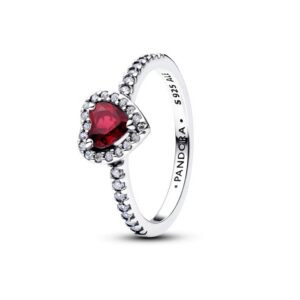 198421C13 Elevated Fuchsia Rose Heart Ring