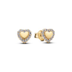 264363C01 Heart Halo Stud Earrings