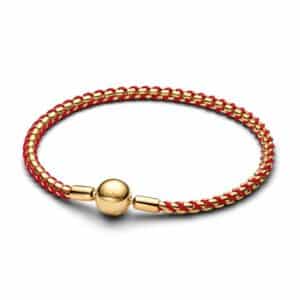 563816C01 Red Cord Snake Chain Bracelet