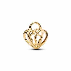 764358C00 Openwork Heart Padlock Charm
