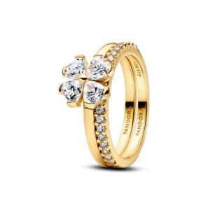 164507C01 Sparkling Lucky Clover Splittable Ring