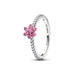 194499C02 Sparkling Pink Flower Ring