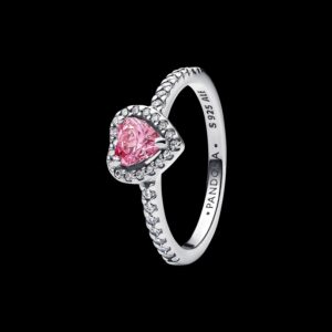 198421C03 Elevated Pink Heart Ring
