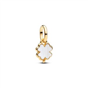 764564C01 Pandora ME White Lucky Clover Dangle Charm