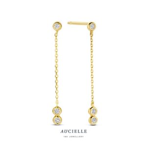 Oorringen  Aucielle  goud 18 kt,  geel goud,