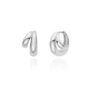 OORBELLEN  ANIA HAIE  TIDE ECHO silver diameter 1,05 cm