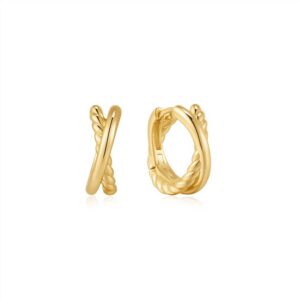 OORBELLEN  ANIA HAIE  TIDE ECHO shiny gold diameter 1,2 cm