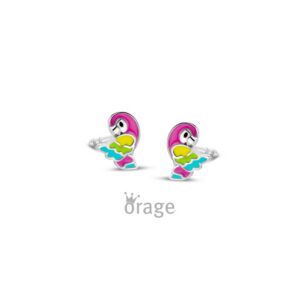 OORBELLEN  Orage Kids  K3166 zilver 925 rhod  emaille    multicolor