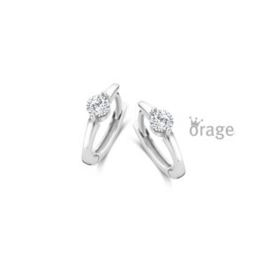 OORBELLEN  Orage Kids  K3111 zilver 925 rhod  zirconium    kleurloos