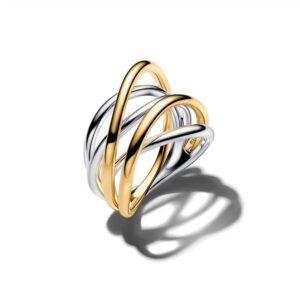 164673C00-60 Two-Tone Entwined Band Ring