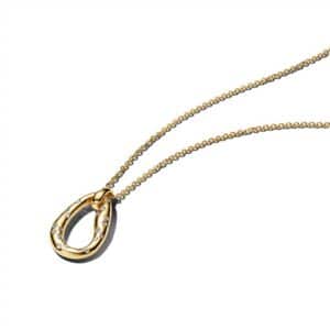 364666C01-45 Organically Shaped Stone-Set Pendant Necklace