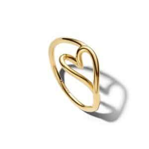 164361C00 Organically Shaped Heart Small Ring