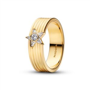 165070C01 Sparkling Shooting Star Wide Band Ring