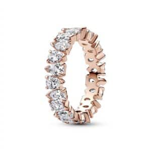 183021C01 Alternating Sparkling Band Ring