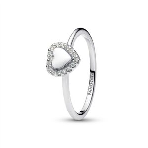 193801C01 Engravable Heart Halo Ring