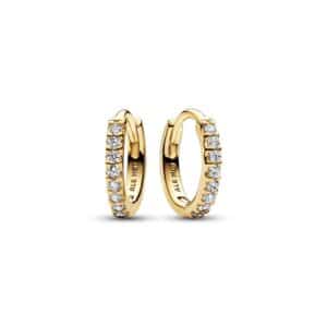 263015C01 Sparkling Huggie Hoop Earrings