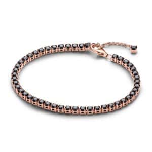 581469C02-18 Black Sparkling Tennis Bracelet