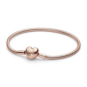 583050C00 Heart Clasp Snake Chain Bracelet