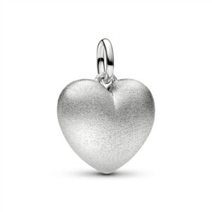 734908C00 Matte Puffy Heart Dangle Charm