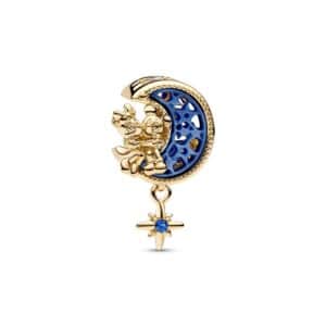 762956C01 Disney Mickey and Minnie Crescent Moon Charm